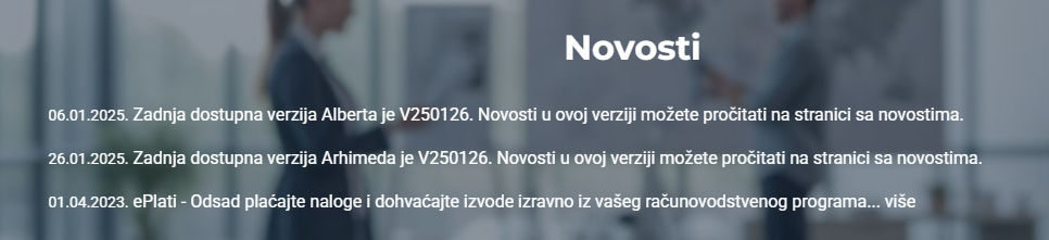Obavijest o novoj verziji